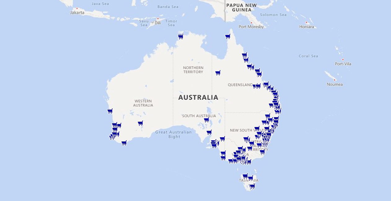 Shopper Ai Australian map